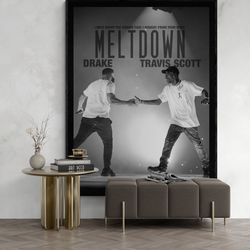 travis scott and drake meltdown poster, utopia poster, hype beast travis scott poster, minimalist drake and travis scott