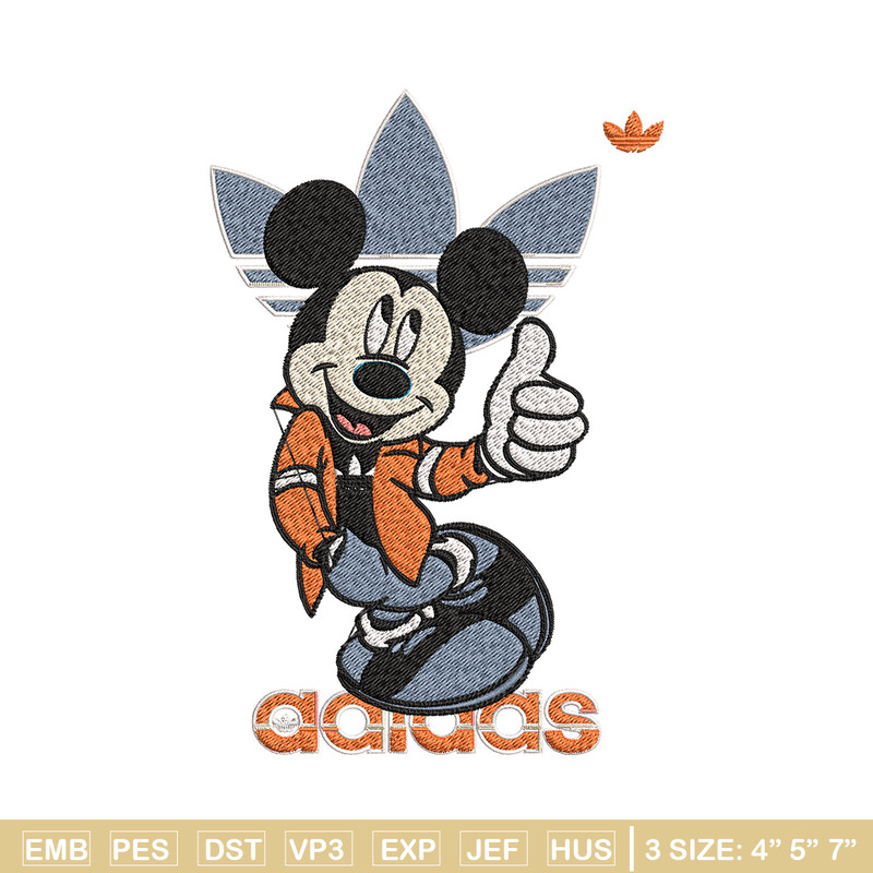 Mickey adidas Embroidery Design, Adidas Embroidery, Brand Embroidery, Embroidery File, Logo shirt, Digital download.jpg