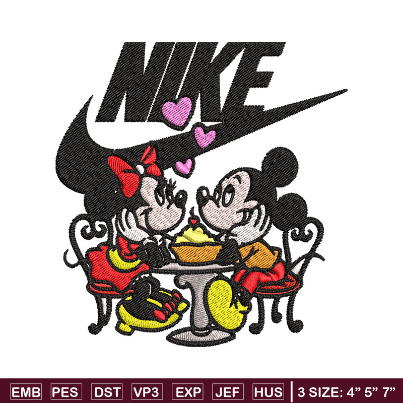 Mickey and Minnie mouse Nike Embroidery design, Disney Embroidery, Nike design, Embroidery file, Instant download..jpg