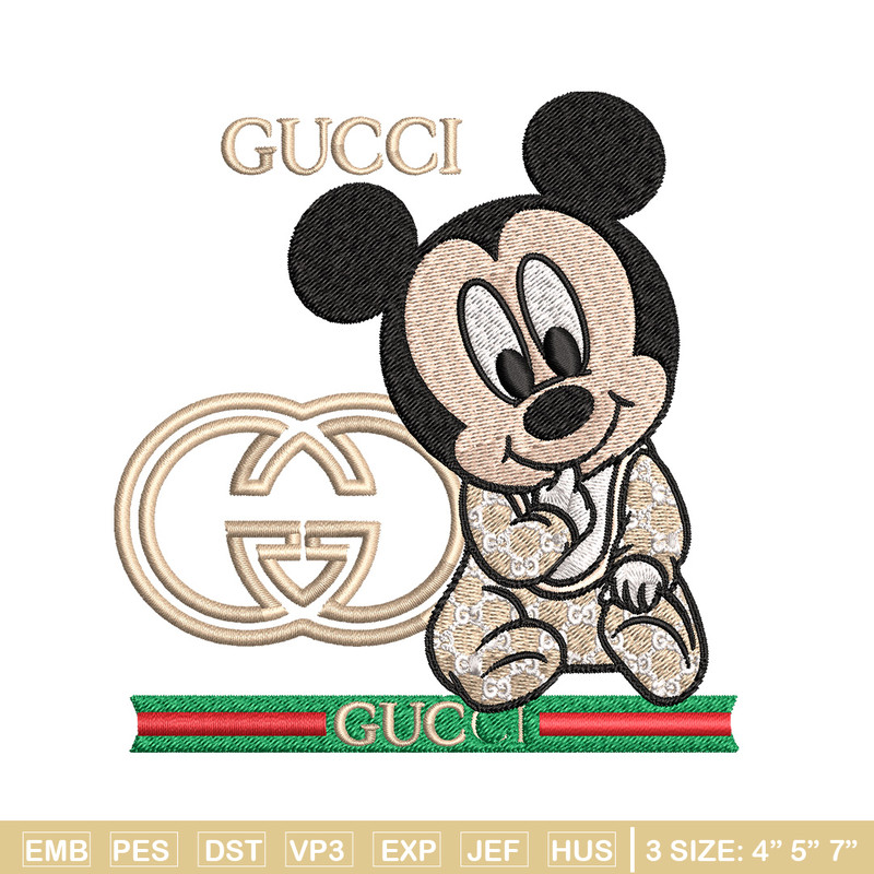 Mickey baby Embroidery Design, Gucci Embroidery, Embroidery File, Logo shirt, Sport Embroidery, Digital download..jpg