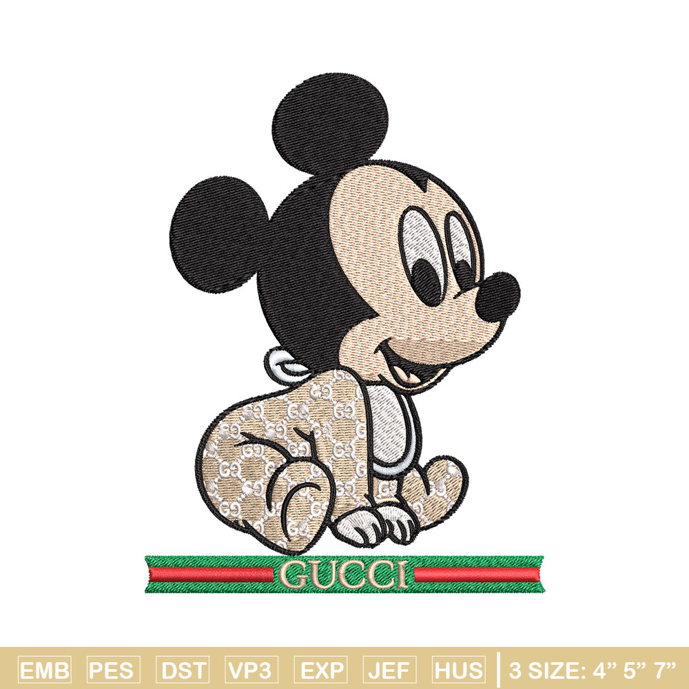 Mickey baby gucci Embroidery Design, Gucci Embroidery, Embroidery File, Logo shirt, Sport Embroidery, Digital download.jpg