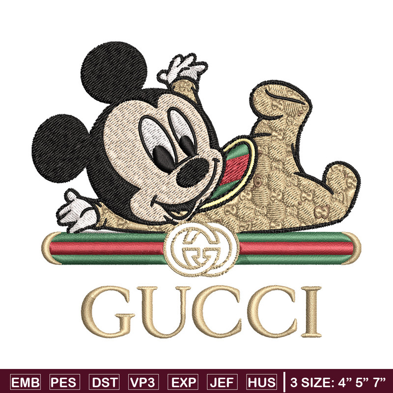 Mickey baby gucci Embroidery Design,Gucci Embroidery, Embroidery File, Logo shirt, Sport Embroidery, Digital download.jpg