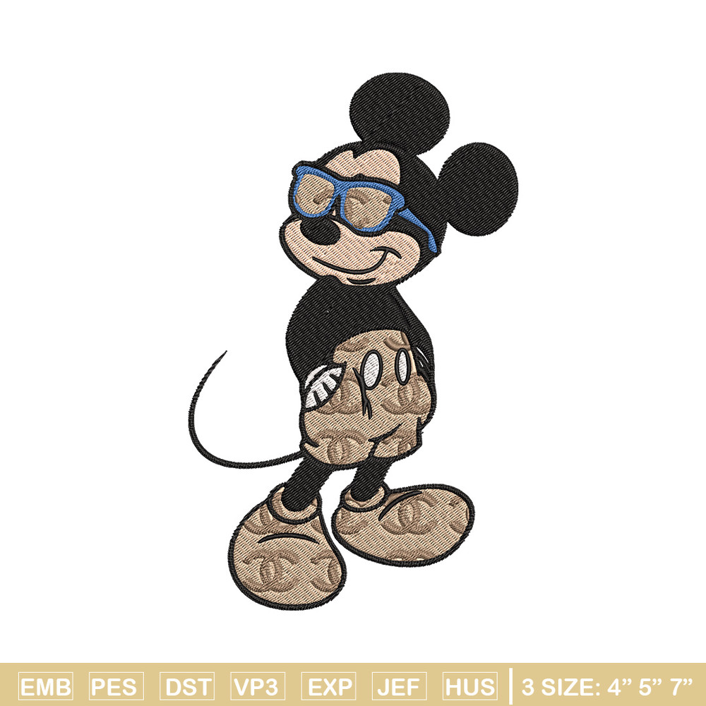 Mickey cool Embroidery Design, Gucci Embroidery, Brand Embroidery, Embroidery File, Logo shirt, Digital download.jpg