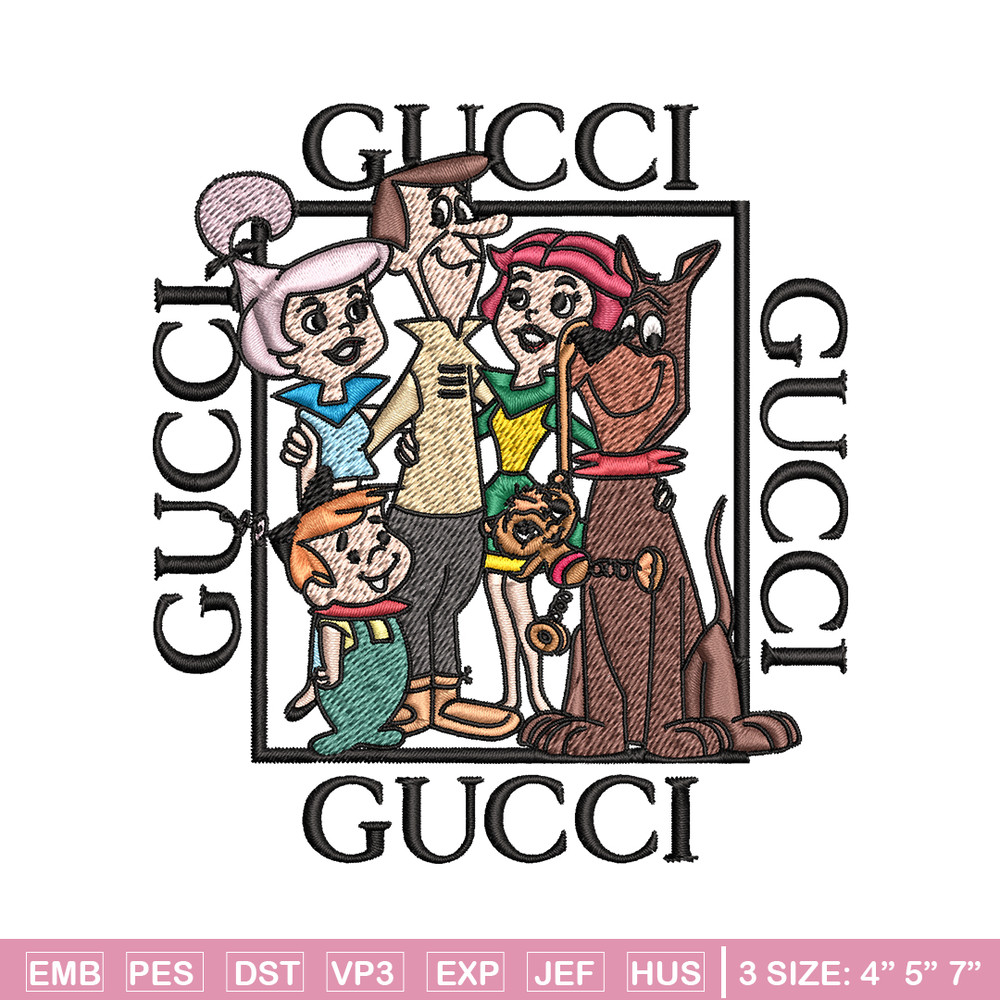 Gucci Jetsons Embroidery design, Gucci Jetsons Embroidery, cartoon design, Gucci logo, Embroidery File, Instant download.jpg