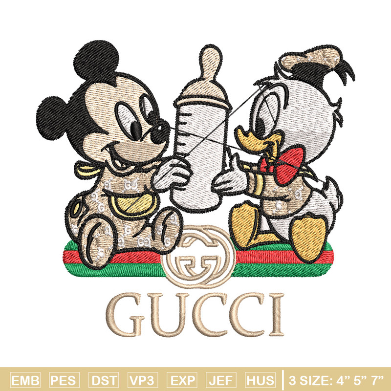 Mickey duck baby Embroidery Design, Gucci Embroidery, Embroidery File, Logo shirt, Sport Embroidery, Digital download..jpg