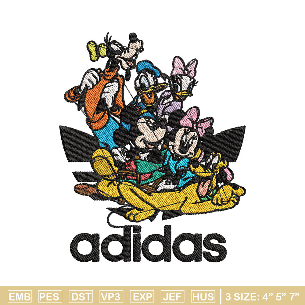 Mickey friends Embroidery Design, Adidas Embroidery, Brand Embroidery, Embroidery File,Logo shirt,Digital download.jpg