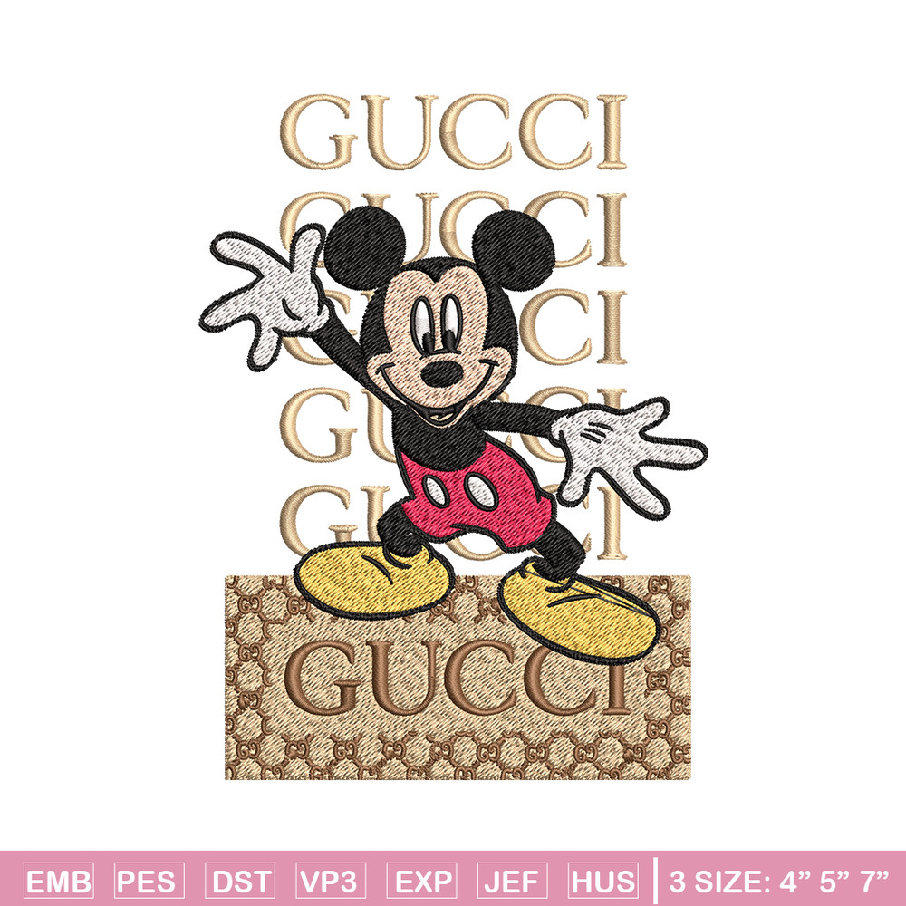 Gucci Mickey Mouse Embroidery design, Gucci Embroidery, Disney design, Embroidery File, cartoon shirt, Digital download..jpg