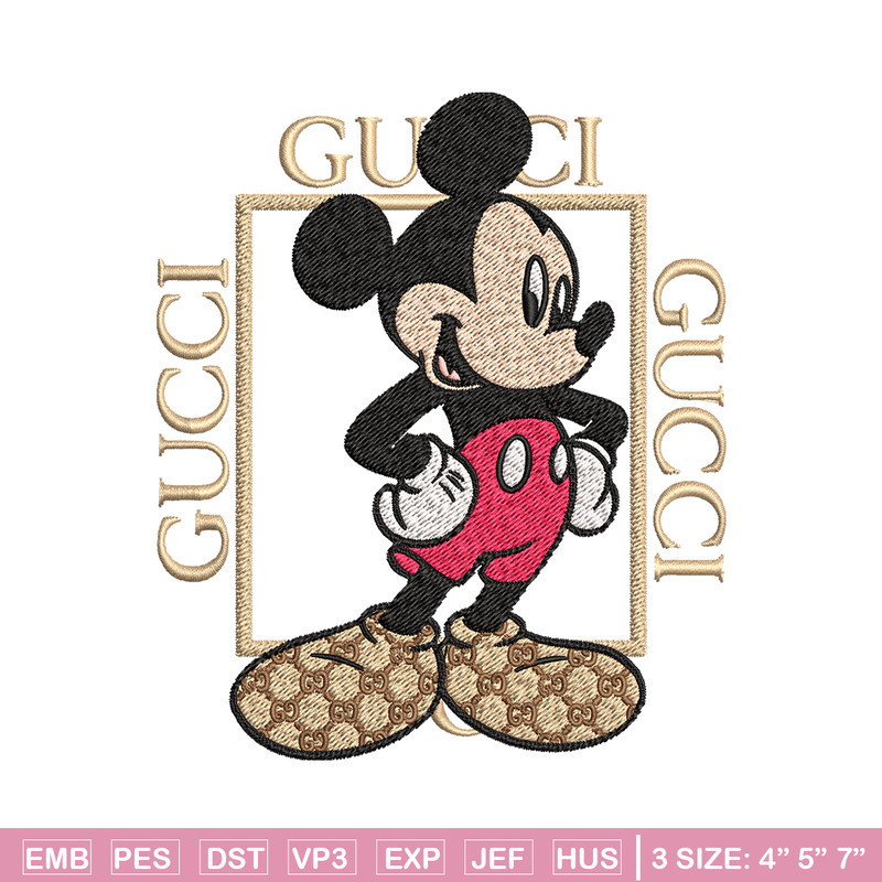 Gucci Mickey Mouse Embroidery design, Gucci Embroidery, Disney design, Embroidery File, cartoon shirt, Instant download..jpg