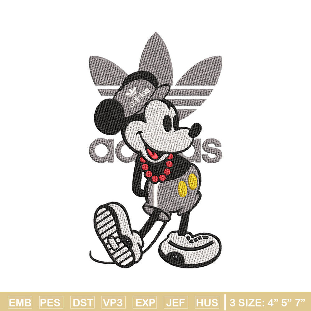 Mickey grey adidas Embroidery Design, Adidas Embroidery, Brand Embroidery, Embroidery File, Logo shirt, Digital download.jpg