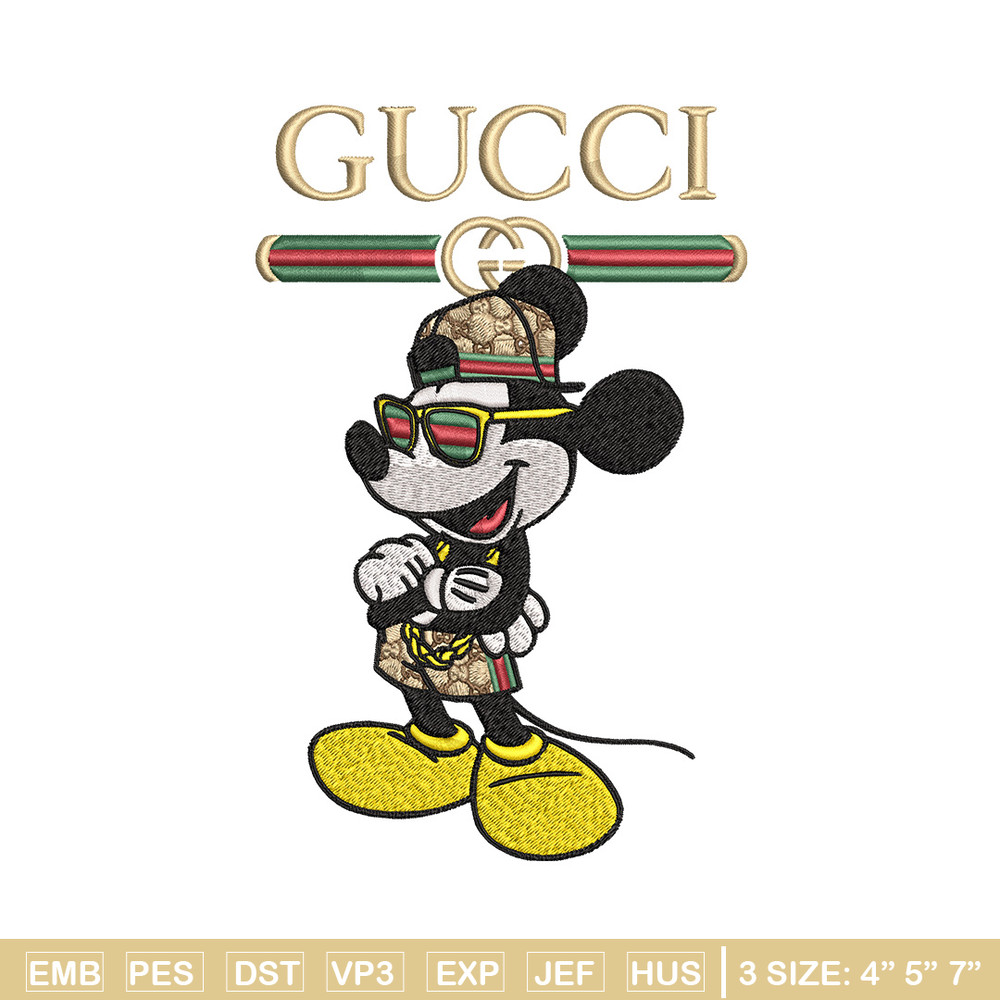 Mickey gucci Embroidery Design,Gucci Embroidery, Embroidery File, Logo shirt, Sport Embroidery, Digital download.jpg