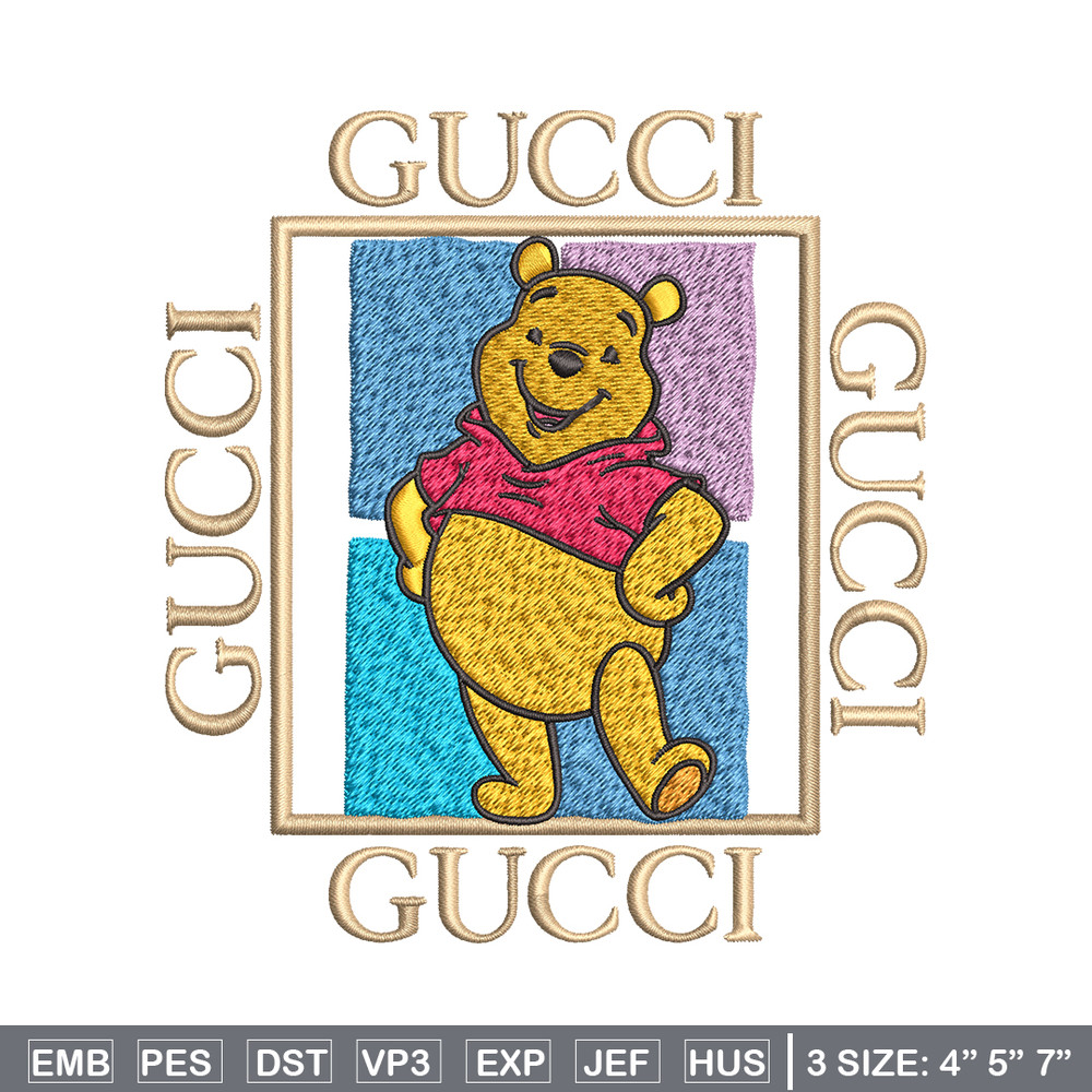 Gucci Winnie Pooh Embroidery design, Winnie Pooh Embroidery, cartoon design, Embroidery File, Digital download..jpg