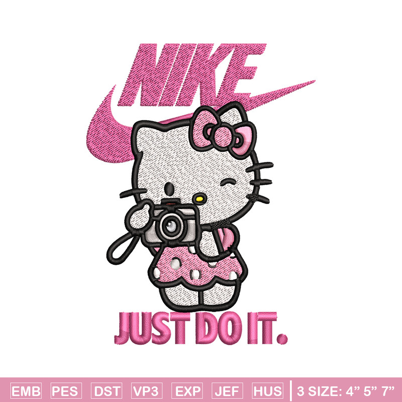 Hello kitty Nike Embroidery design, hello kitty cartoon, Embroidery, Nike design, Embroidery file, Instant download.jpg