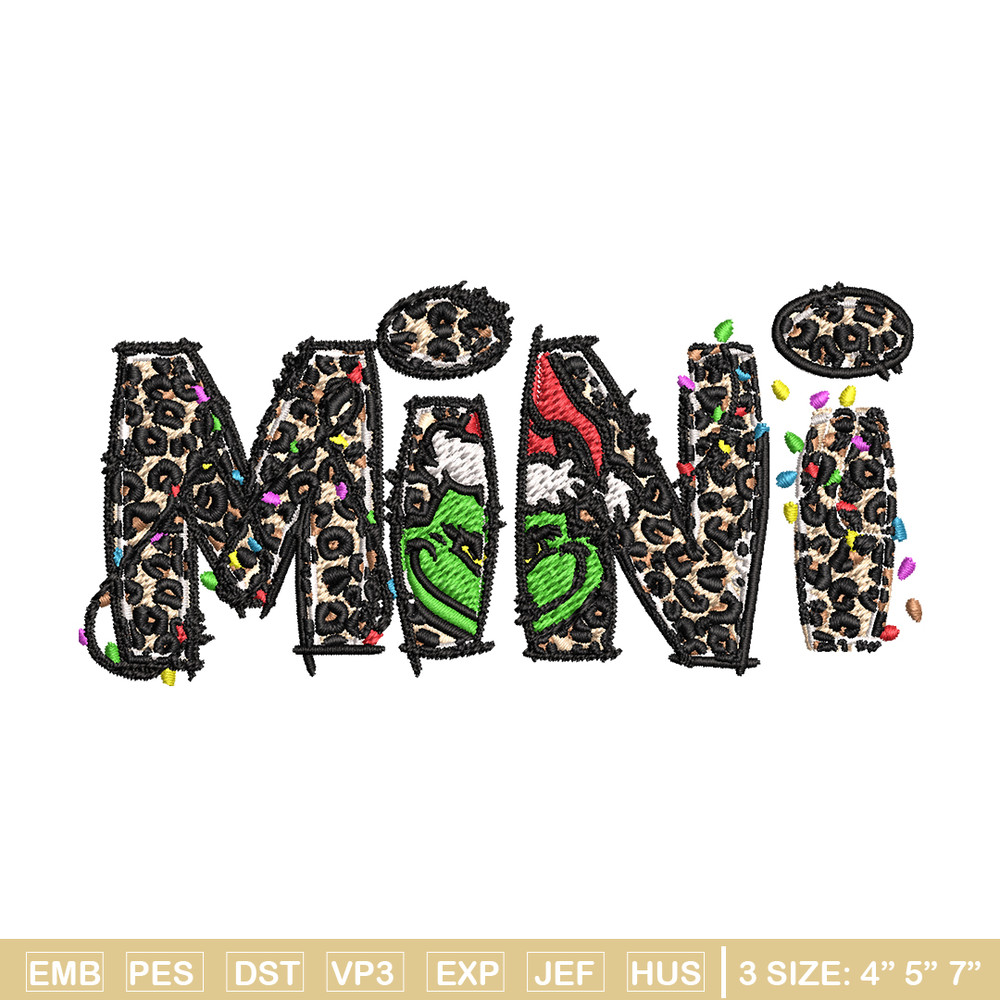 Mini Grinch christmas Embroidery design, Grinch Christmas Embroidery, Grinch design, Embroidery File, Digital download..jpg