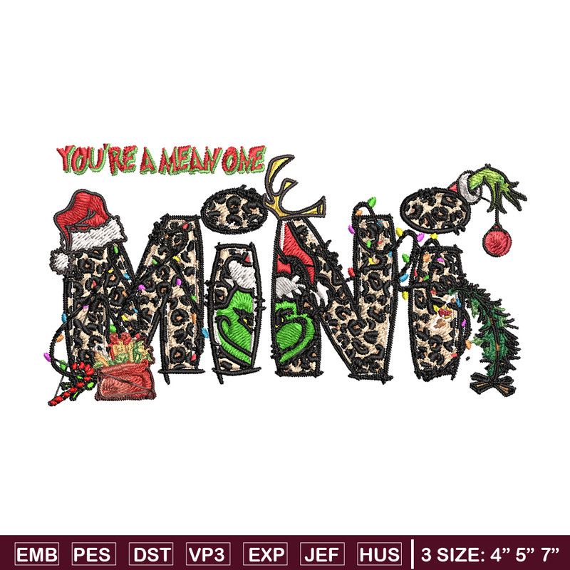 Mini Grinch christmas Embroidery design, Grinch Christmas Embroidery, Grinch design, Embroidery File, Digital download.jpg