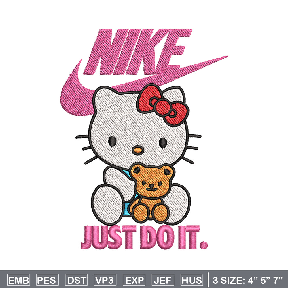 Hello kitty Nike Embroidery design, Hello kitty Embroidery, Nike design, Embroidery file, cartoon logo. Instant download.jpg