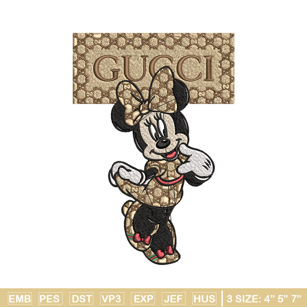 Minnie gucci Embroidery Design, Gucci Embroidery, Brand Embroidery, Logo shirt, Embroidery File, Digital download.jpg