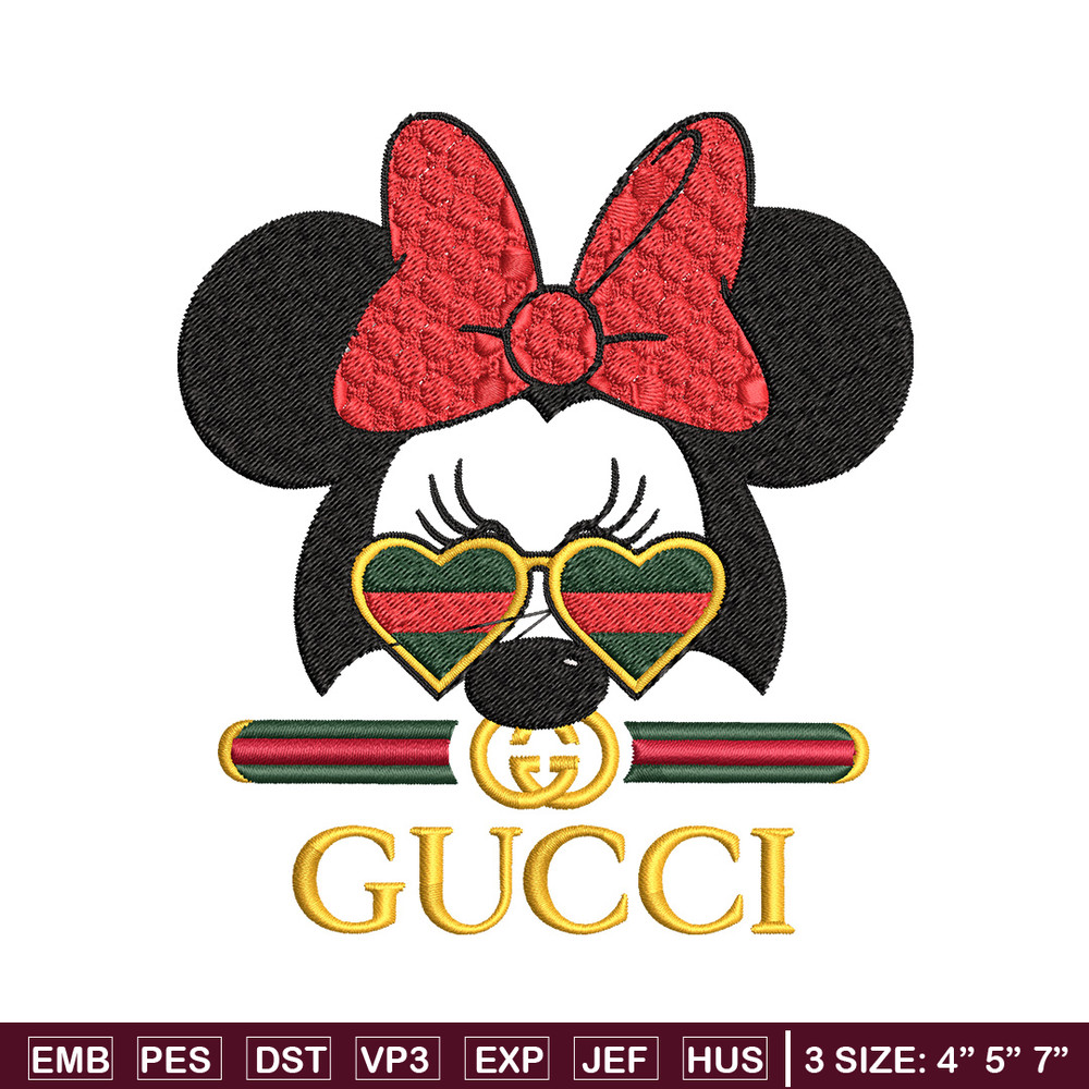 Minnie head Embroidery Design, Gucci Embroidery, Brand Embroidery, Logo shirt, Embroidery File, Digital download.jpg