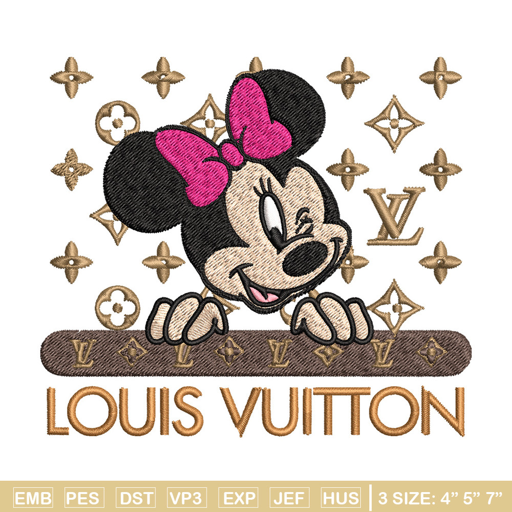 Minnie louis vuitton Embroidery Design, Lv Embroidery, Brand Embroidery, Logo shirt, Embroidery File, Digital download.jpg