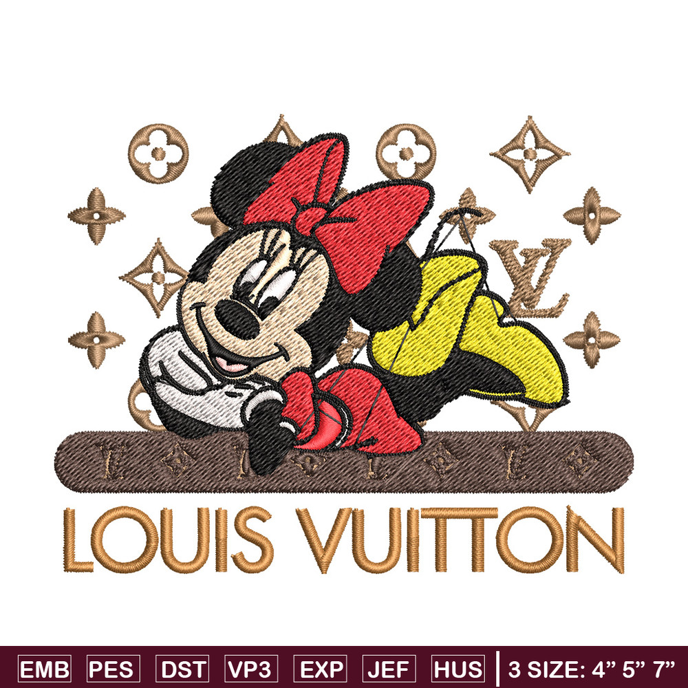 Minnie louis vuitton Embroidery Design, Lv Embroidery, Embroidery File, Brand Embroidery, Logo shirt, Digital download.jpg