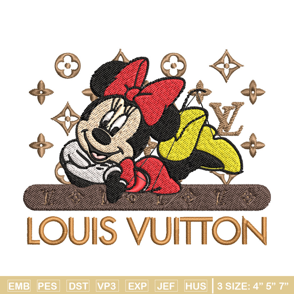 Minnie louis vuitton Embroidery Design, Lv Embroidery, Embroidery File, Brand Embroidery, Logo shirt, Digital download.jpg