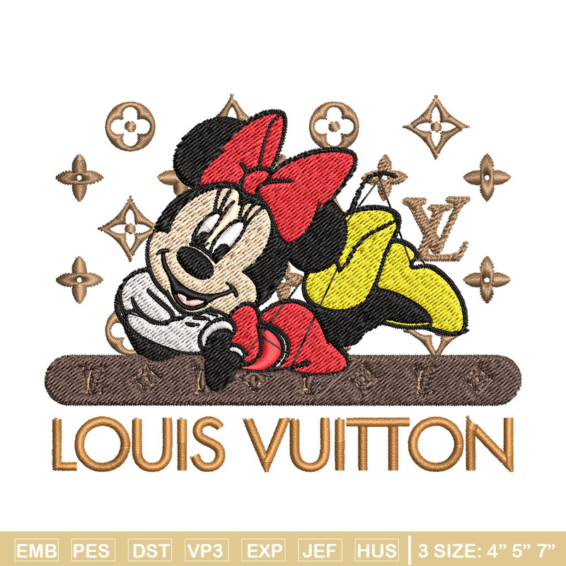 Minnie louis vuitton Embroidery Design, Lv Embroidery, Embroidery File, Brand Embroidery, Logo shirt, Digital download.jpg