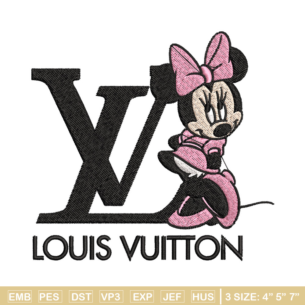Minnie louis vuitton Embroidery Design, Lv Embroidery, Embroidery File, Disney Embroidery, Logo shirt, Digital download.jpg