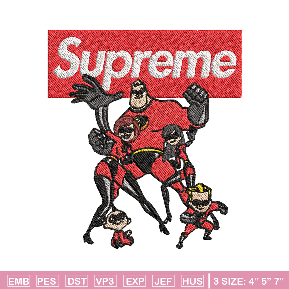 Incredibles supreme logo Embroidery design, supreme cartoon Embroidery, logo design, Embroidery File, Instant download..jpg