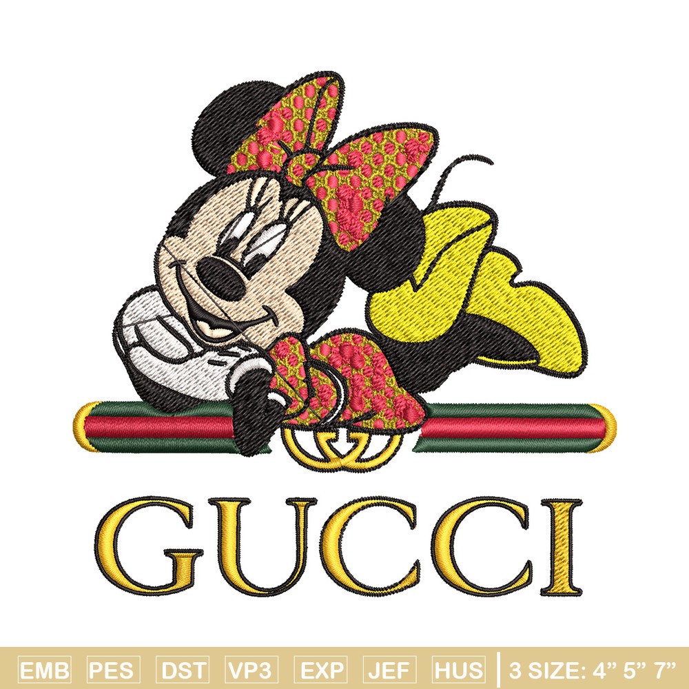 Minnie smile Embroidery Design, Gucci Embroidery, Brand Embroidery, Logo shirt, Embroidery File, Digital download.jpg