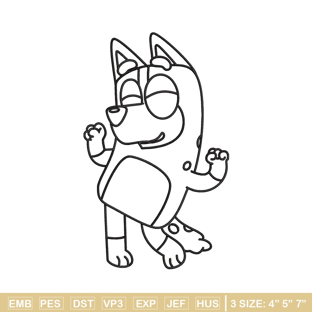 Mom Bluey Coloring Pages Embroidery, Bluey Embroidery, Embroidery File, cartoon design, cartoon shirt, Digital download..jpg