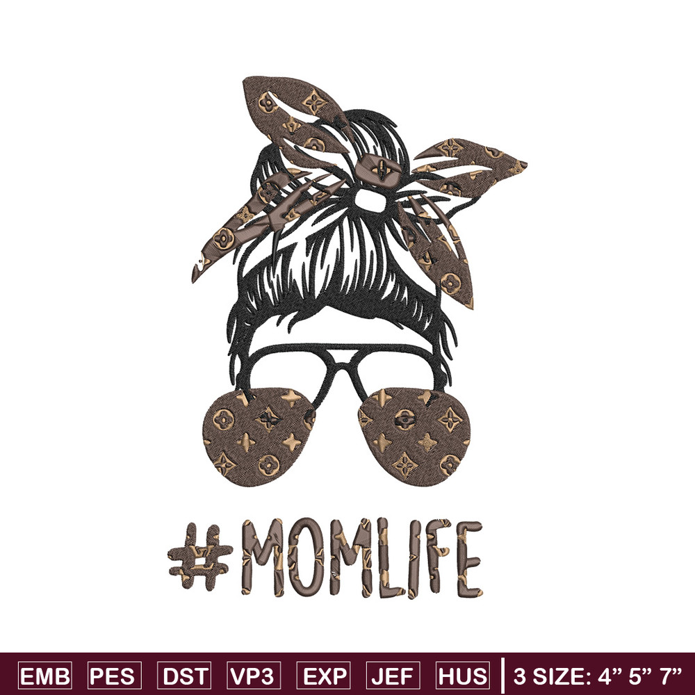 Mom life lv Embroidery Design, Louis vuitton Embroidery, Embroidery File, Brand Embroidery, Logo shirt, Digital download.jpg