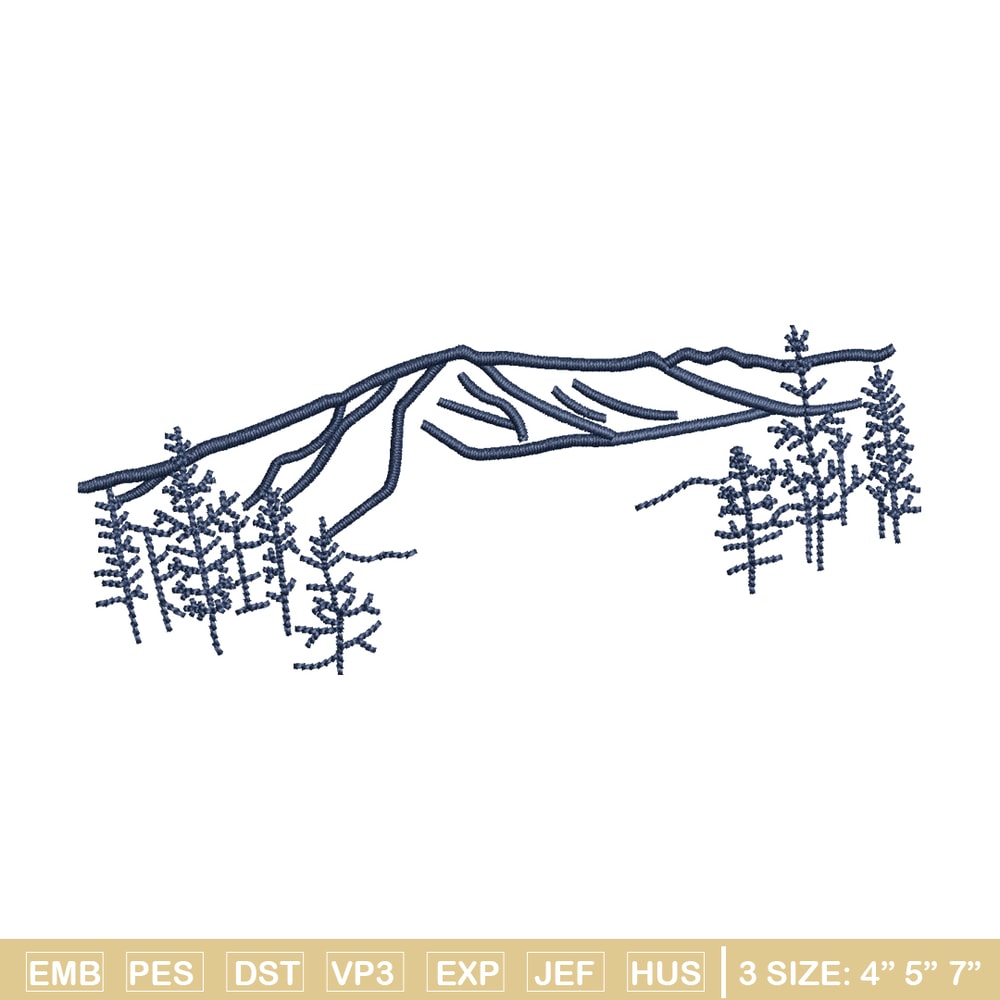 Mountain embroidery design, Mountain embroidery, Mountain design, embroidery file, logo shirt, Digital download..jpg