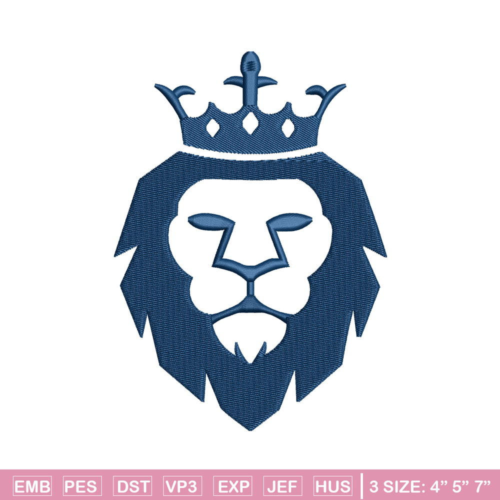 King Lion Logo embroidery design, King Lion Logo embroidery, animal design, embroidery file, logo shirt, Digital download.jpg