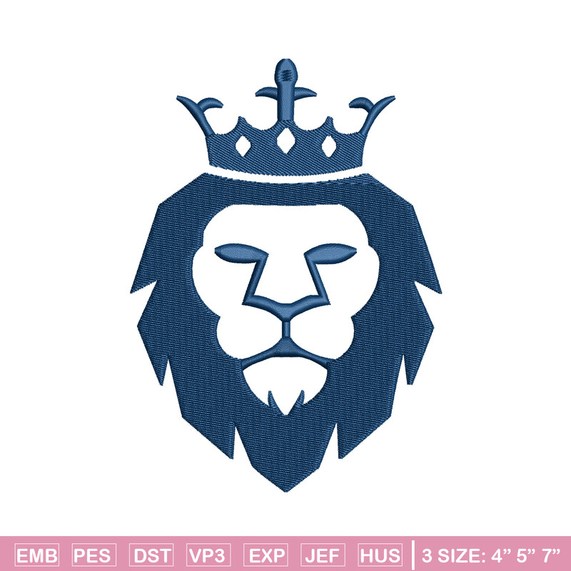 King Lion Logo embroidery design, King Lion Logo embroidery, animal design, embroidery file, logo shirt, Digital download.jpg