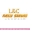 L&C New shine embroidery design, L&C New shine embroidery, logo design, embroidery file, logo shirt, Digital download..jpg