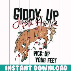 giddy up jingle horse western christmas svg file for cricut
