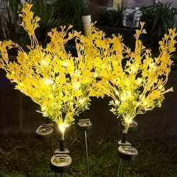 2 pack solar stake lights - outdoor decorative garden lights for mom's garden gift - waterproof flower lamp for pathway