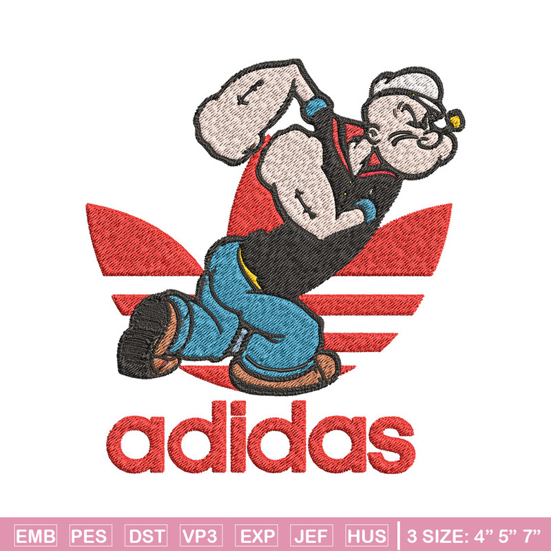 Man cartoon adidas Embroidery Design, Adidas Embroidery, Embroidery File, Brand Embroidery, Logo shirt, Digital download.jpg