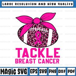 Tackle Football Pink Ribbon Breast Cancer Awareness Png, Tackle Leopard Cancer Awareness Png, Cancer Awareness Png, Digi