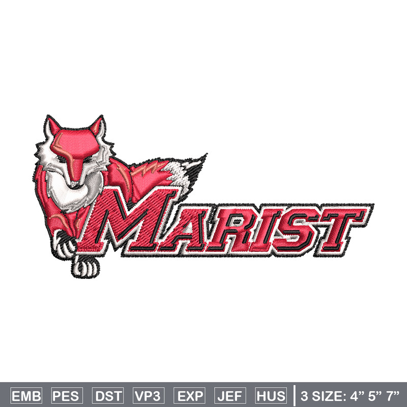 Marist Red Foxes embroidery design, Marist Red Foxes embroidery, logo Sport, Sport embroidery, NCAA embroidery..jpg