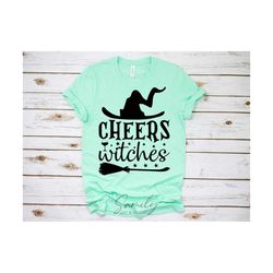cheers witches svg, happy halloween svg, halloween svg, halloween door sign svg, halloween door hanger svg