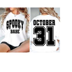 spooky babe svg, spooky babe png, halloween svg, halloween png, halloween varsity svg, spooky vibes svg, spooky svg, spo