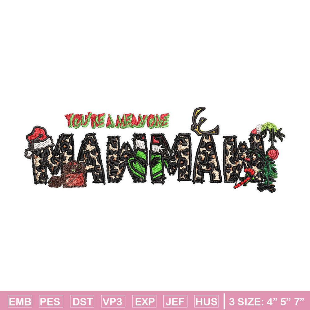 Maw Maw Ginch Christmas Embroidery design, Grinch Christmas Embroidery, Grinch design, Embroidery file, Digital download.jpg