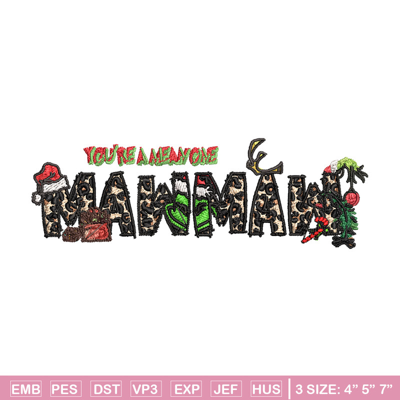 Maw Maw Ginch Christmas Embroidery design, Grinch Christmas Embroidery, Grinch design, Embroidery file, Digital download.jpg