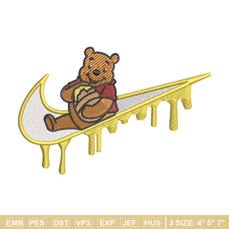 Nike Winnie the Pooh embroidery design, cartoon embroidery, Nike design, embroidery file, logo shirt, Digital download..jpg
