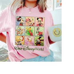 vintage walt disney world christmas shirt, mickey and friends christmas shirt, disney 9 pictures christmas shirt, mickey