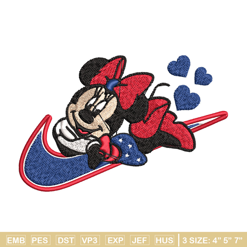 Nike x minnie Embroidery Design, Mickey Embroidery, Nike Embroidery, Embroidery File, Logo shirt, Digital download.jpg