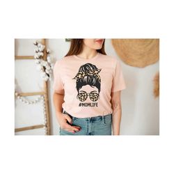 messy bun mom life svg, moms life leopard svg, mom skull svg, leopard mom svg