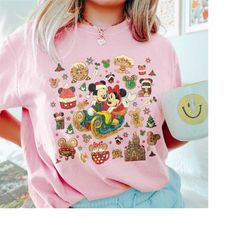 vintage mickey minnie gingerbread christmas shirts, disney gingerbread shirt, disney christmas shirt, disney christmas f
