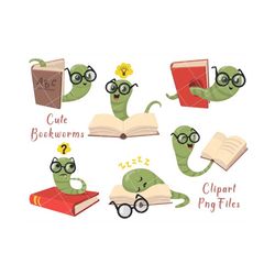 cute bookworms clipart, cartoon library worms clipart, bookworms clip art, bookworms png, school children clipart, school kids clipart