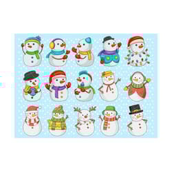cute snowman clipart, snowmen clipart, christmas clipart, winter clipart, commercial use, instant download